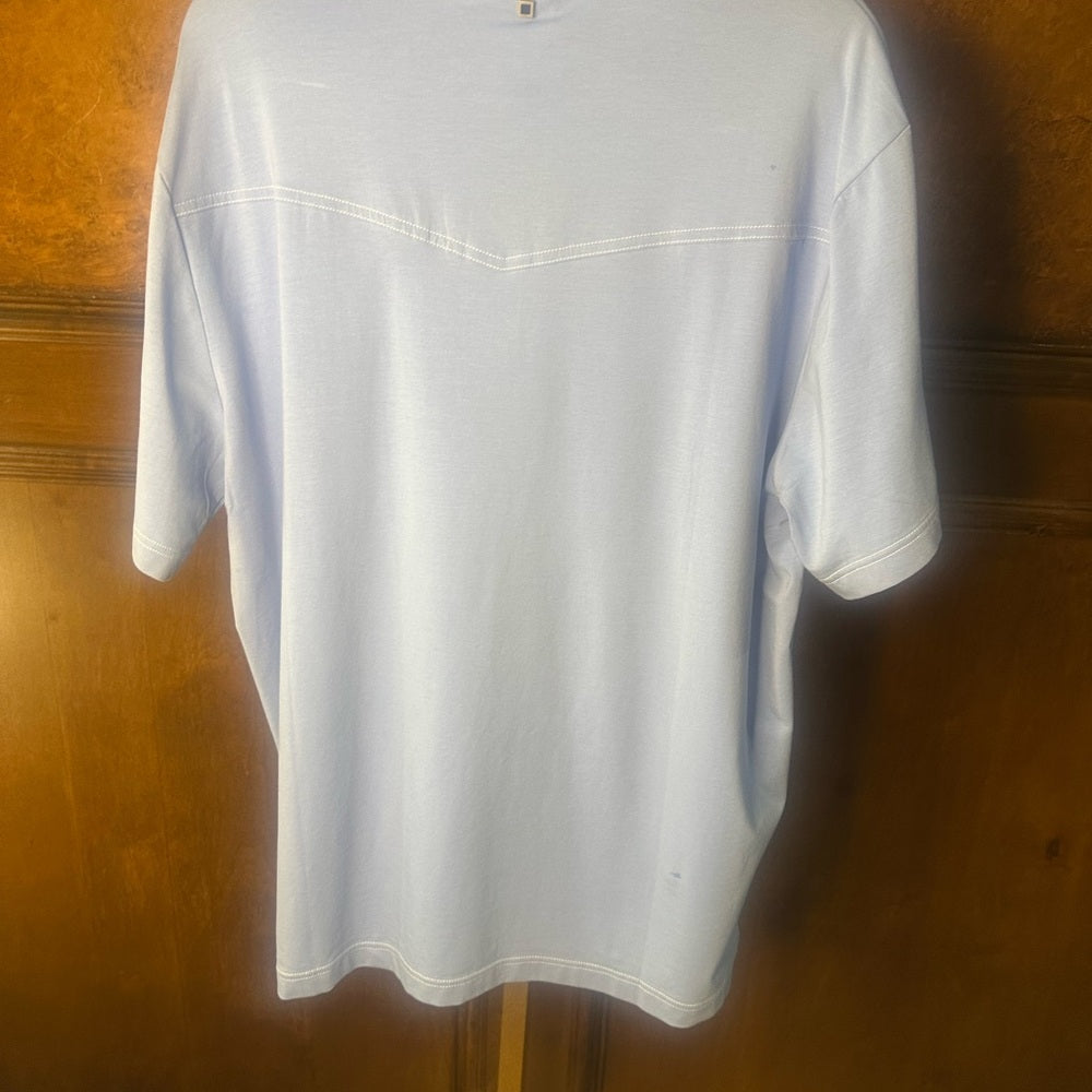 NWT SIZE XL QED London Light Blue Button-Down Shirt