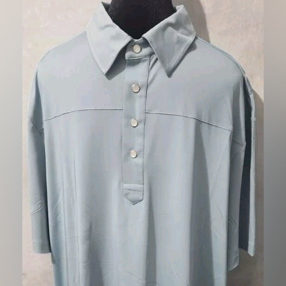 NWT SIZE XL QED London Light Blue Button-Down Shirt