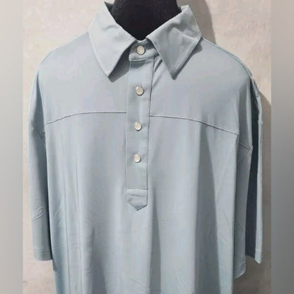 NWT SIZE XL QED London Light Blue Button-Down Shirt