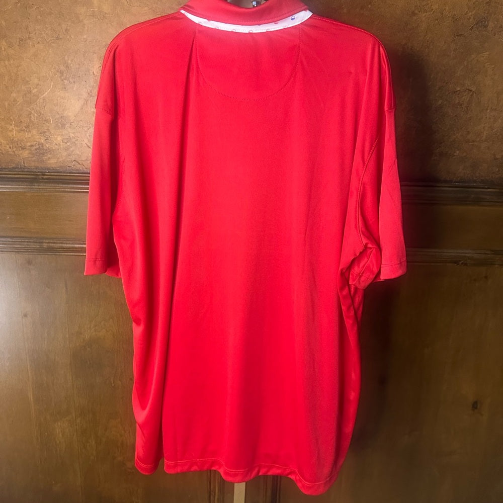 NWT SIZE XL QED London Bold Red Polo Shirt