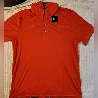 NWT SIZE XL QED London Bold Red Polo Shirt