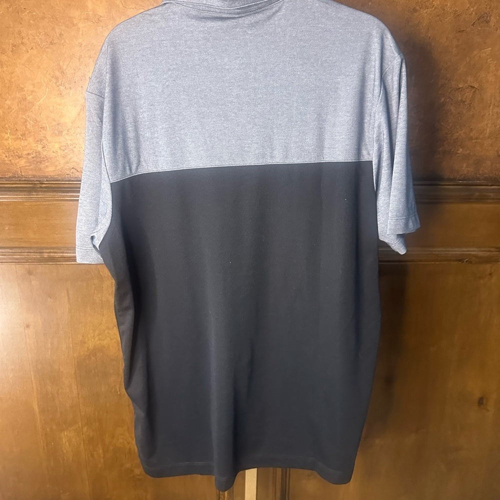 NWT SIZE L Port Authority Charcoal and Black Polo Shirt