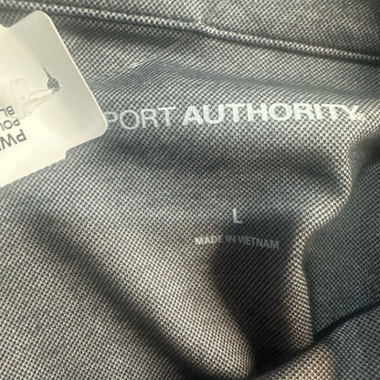 NWT SIZE L Port Authority Charcoal and Black Polo Shirt