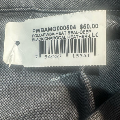 NWT SIZE L Port Authority Charcoal and Black Polo Shirt