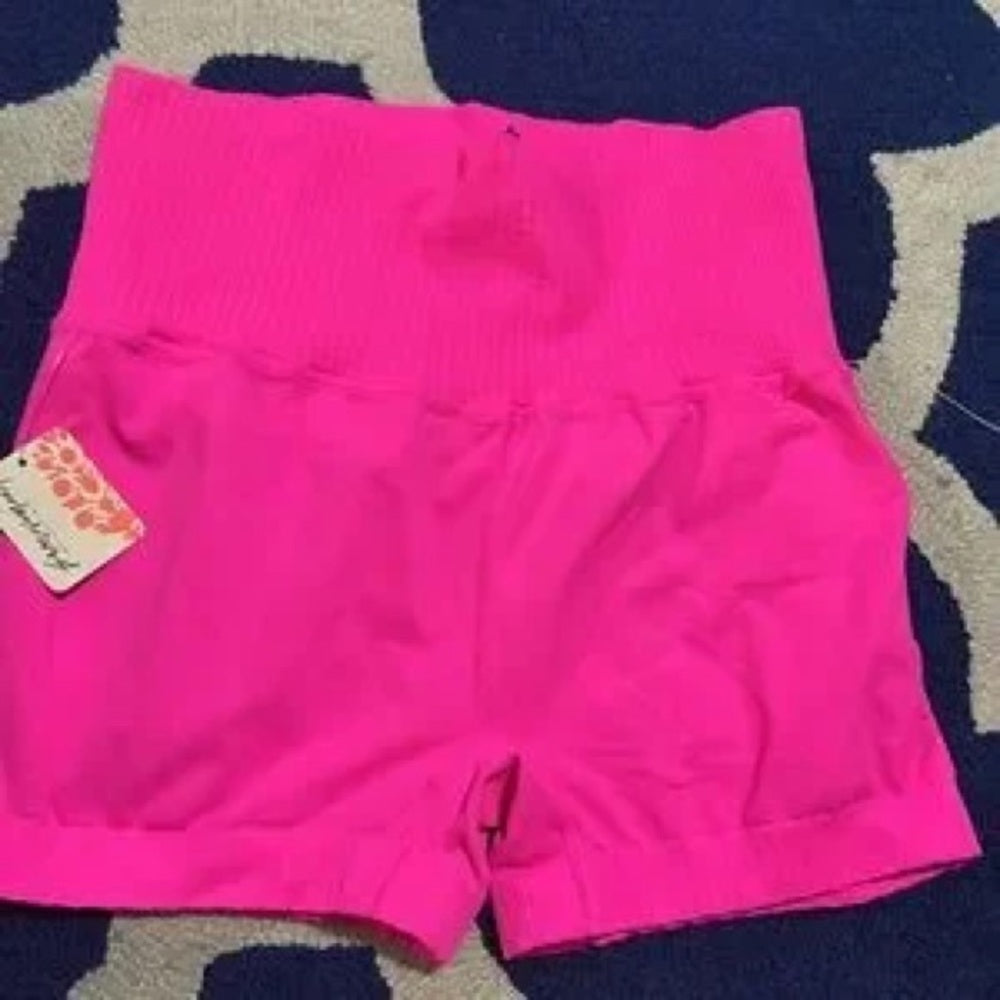NWOT SIZE M/L FP Movement by Free People High Waist Shorts - Pink