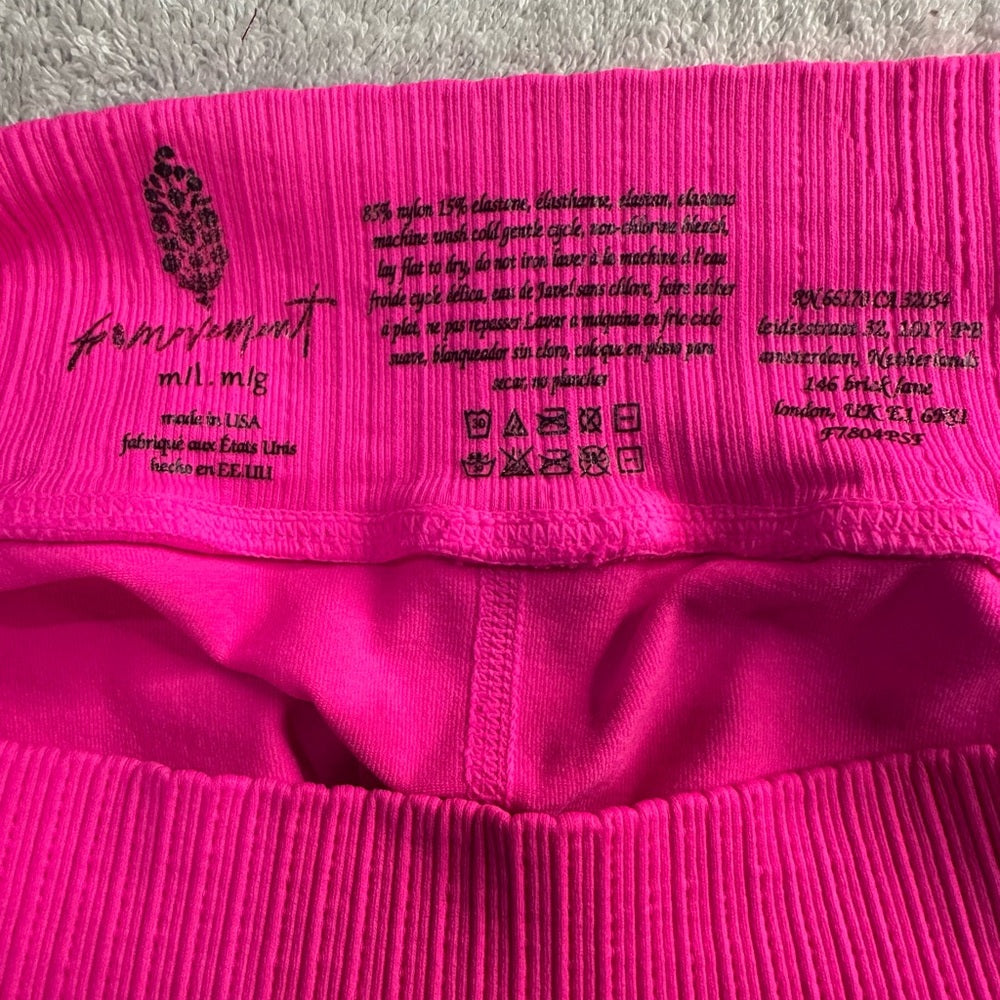 NWOT SIZE M/L FP Movement by Free People High Waist Shorts - Pink