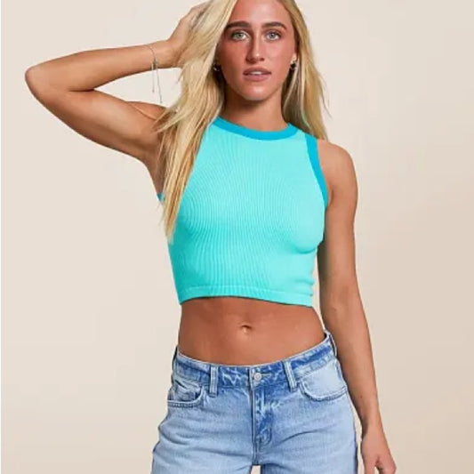 NWT SIZE M/L FP Movement by Free People Turquoise Sleeveless Tank