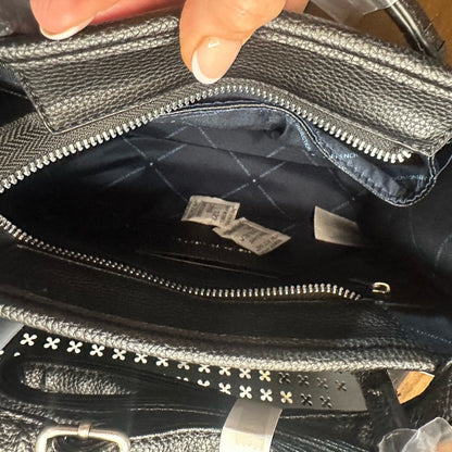 NWT SIZE OS French Connection Black Satchel with Front Zip