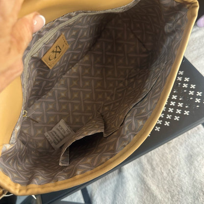 NWT SIZE OS Christian Lacroix Tan Embossed Shoulder Bag