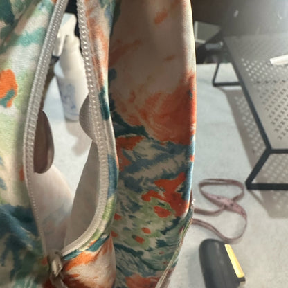 SIZE L Elegant Floral Wrap Midi Dress