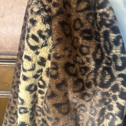 SIZE 2X MARINA Leopard Print Teddy Jacket