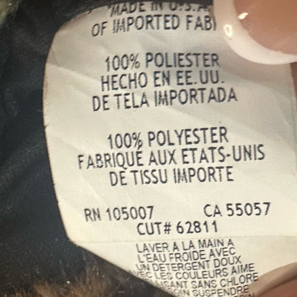 SIZE 2X MARINA Leopard Print Teddy Jacket