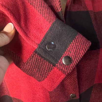 NWT SIZE S WILL FIT A M BB Dakota Checkered Red and Black Utility Jacket
