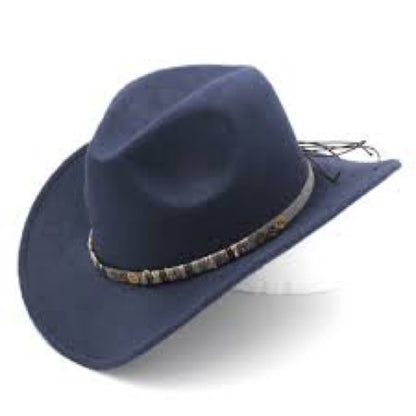 SIZE OS Elegant Navy Women's Western Hat