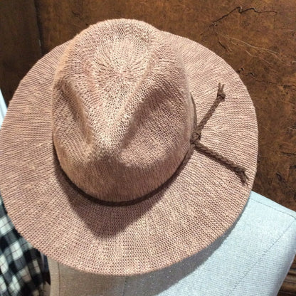SIZE OS Chic Pink Woven Sun Hat