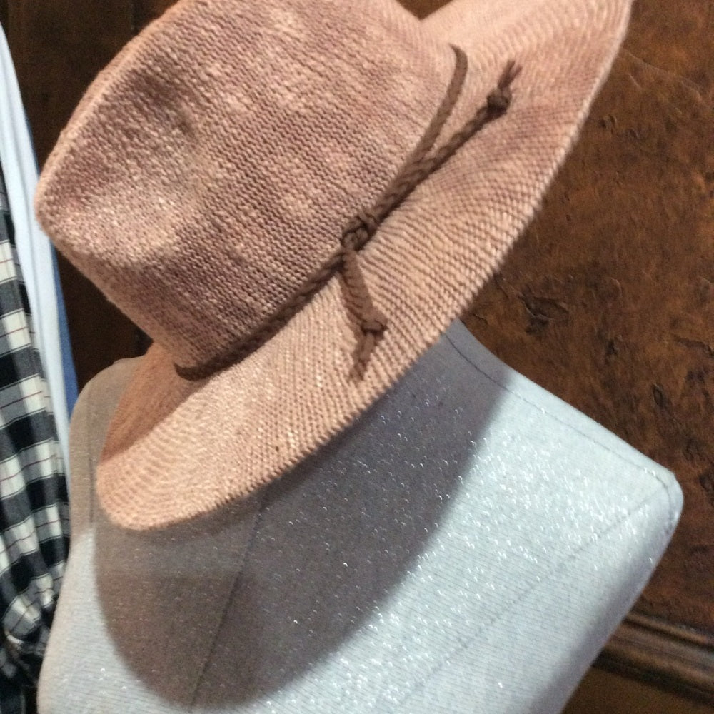 SIZE OS Chic Pink Woven Sun Hat