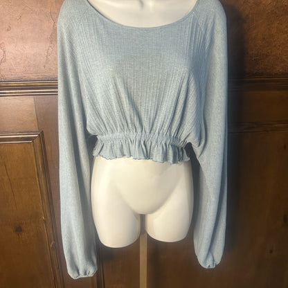 SIZE XS WILL FIT UP TO AN XL Chic Gray Women's Blouse