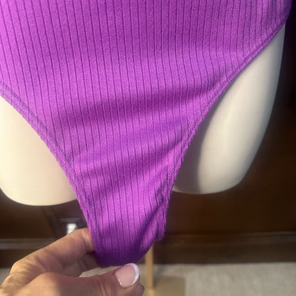 NWT SIZE XL Lush Radiant Purple Short Sleeve Bodysuit