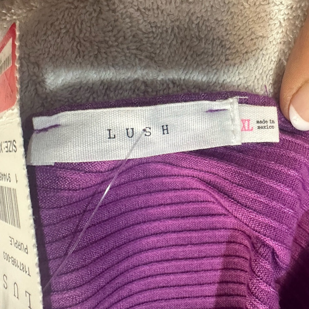 NWT SIZE XL Lush Radiant Purple Short Sleeve Bodysuit