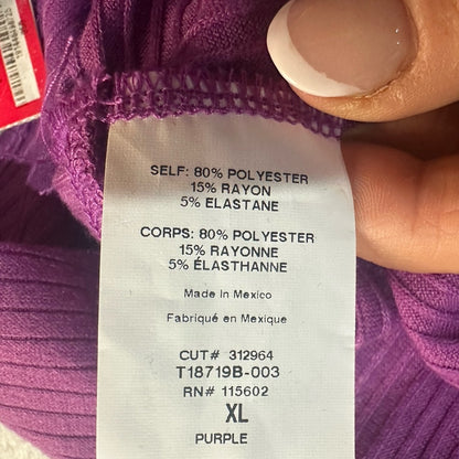 NWT SIZE XL Lush Radiant Purple Short Sleeve Bodysuit