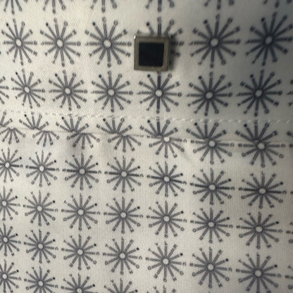 NWT SIZE XL QED London Gray  and White Checkered Polo Shirt