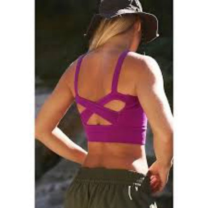 NWT SIZE M/L FP Movement by Free People Bold Purple Sports Bra