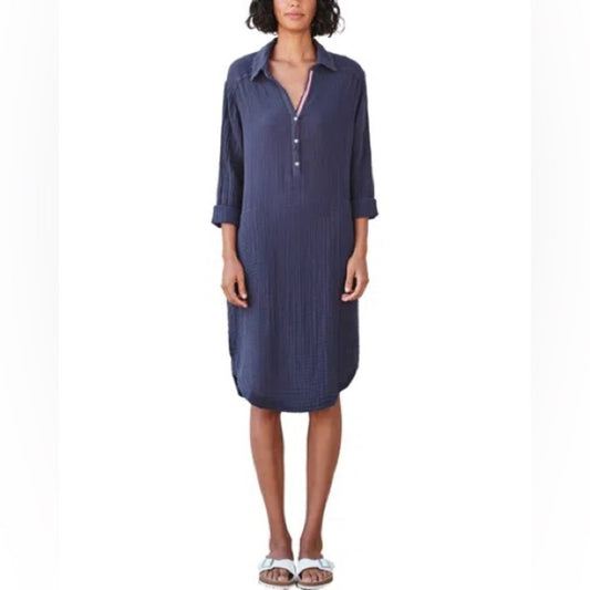 NWT SIZE L Sundry Navy Midi Dress