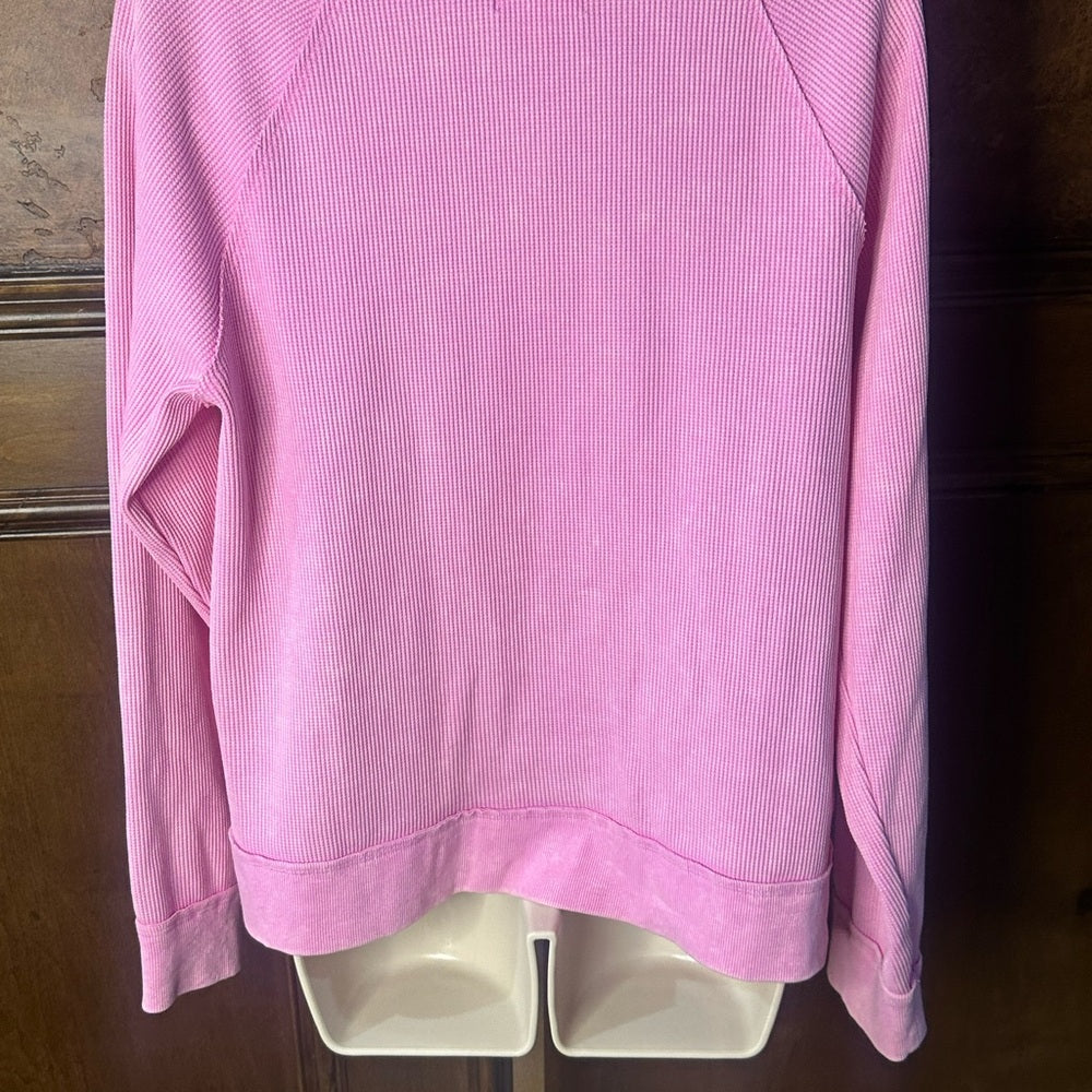 NWT SIZE L Sundry Vibrant Pink Crew Neck Sweater