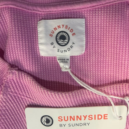 NWT SIZE L Sundry Vibrant Pink Crew Neck Sweater