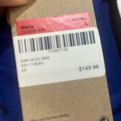 NWT SIZE L UNI-SEX Nike Golden State Warriors Blue Jersey