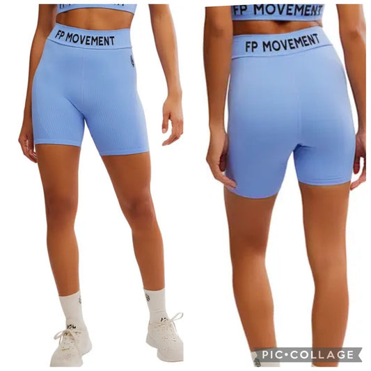 NWT SIZE S FP Movement by Free People Sky Blue Bike Shorts