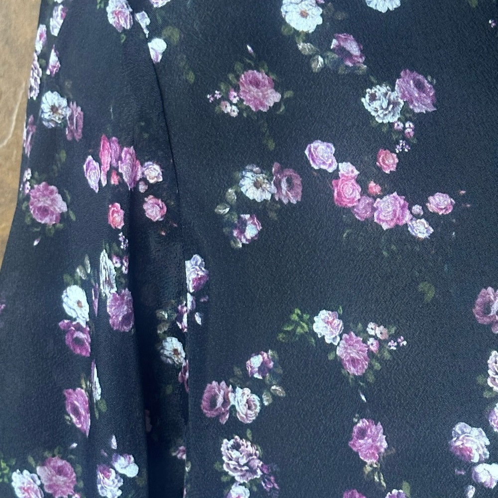 NWT SIZE 1/US 4 The Kooples Dark Floral Button Down Shirt