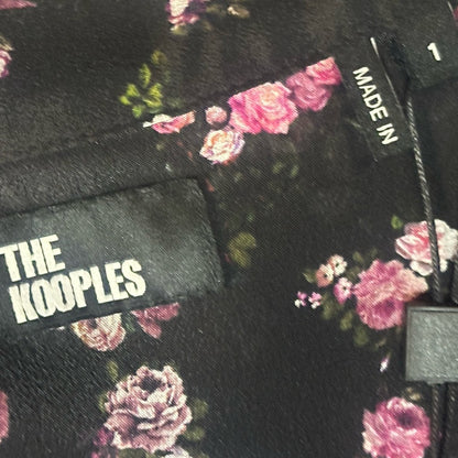 NWT SIZE 1/US 4 The Kooples Dark Floral Button Down Shirt