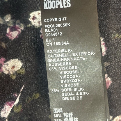 NWT SIZE 1/US 4 The Kooples Dark Floral Button Down Shirt