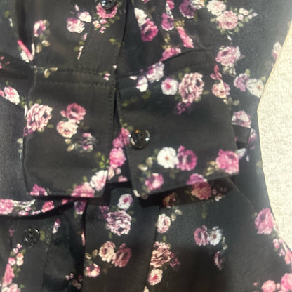 NWT SIZE 1/US 4 The Kooples Dark Floral Button Down Shirt