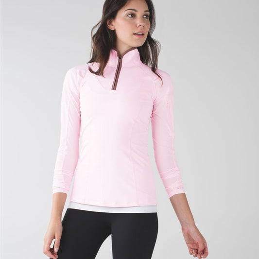 SIZE 8 Lululemon Athletica Soft Pink Long Sleeve Tee