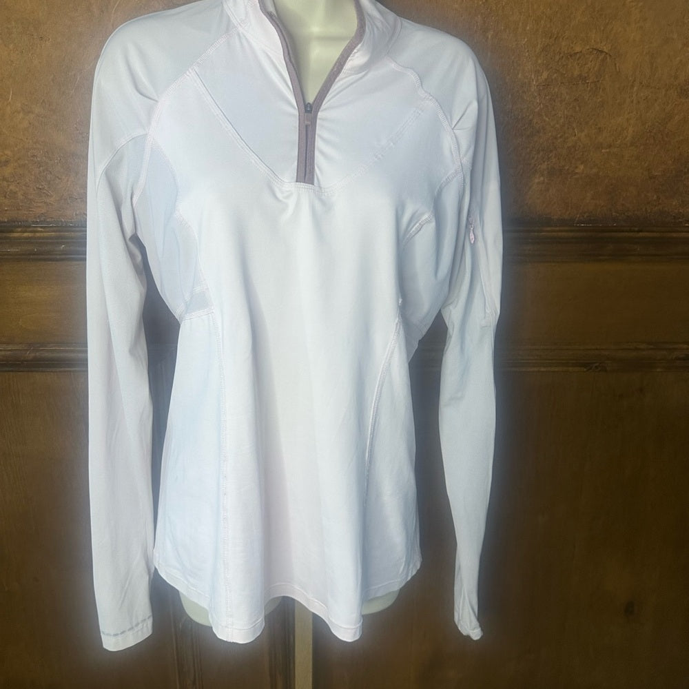 SIZE 8 Lululemon Athletica Soft Pink Long Sleeve Tee