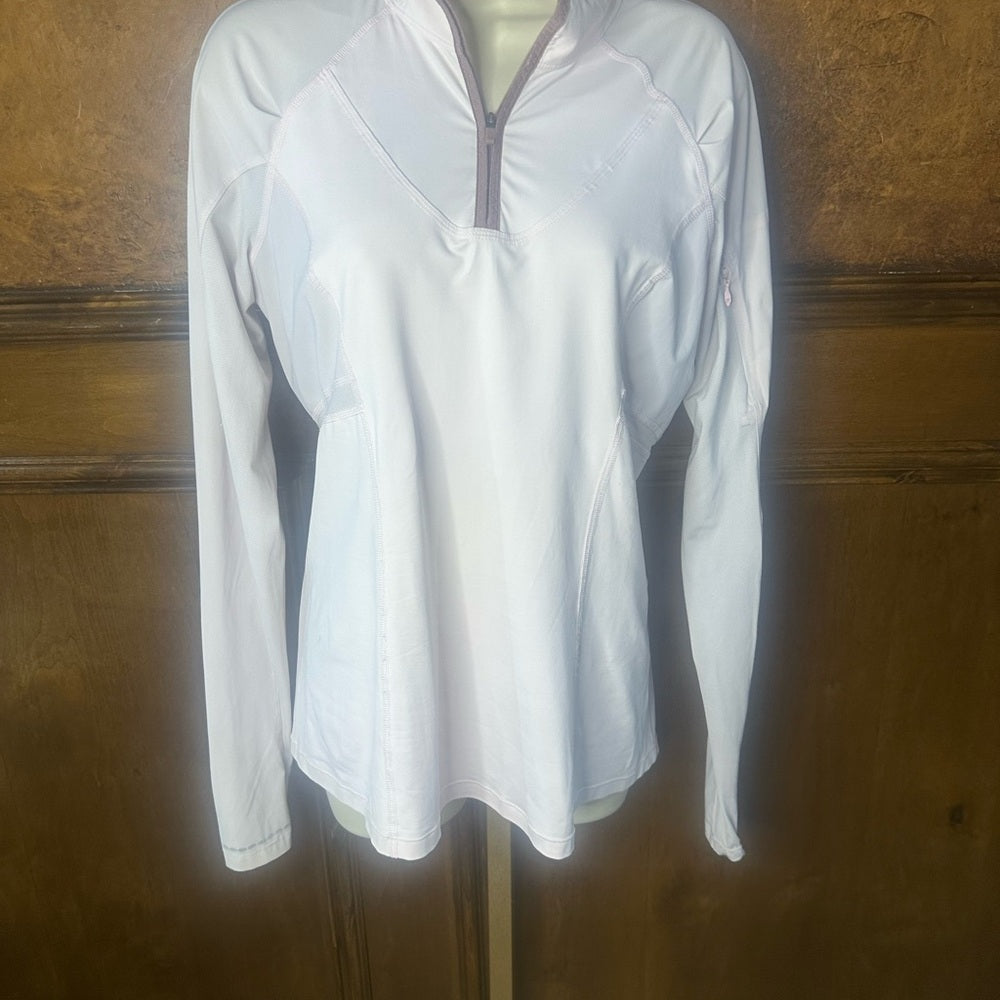 SIZE 8 Lululemon Athletica Soft Pink Long Sleeve Tee