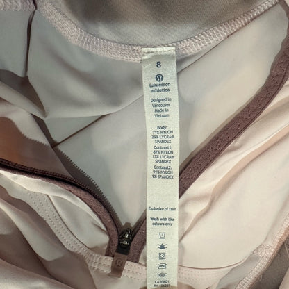 SIZE 8 Lululemon Athletica Soft Pink Long Sleeve Tee