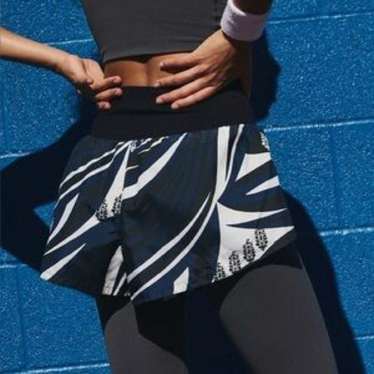 NWT SIZE M FP Movement by Free People Navy and White Athletic Shorts