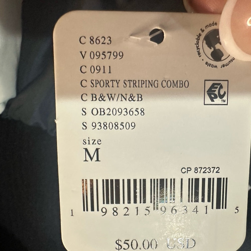 NWT SIZE M FP Movement by Free People Navy and White Athletic Shorts