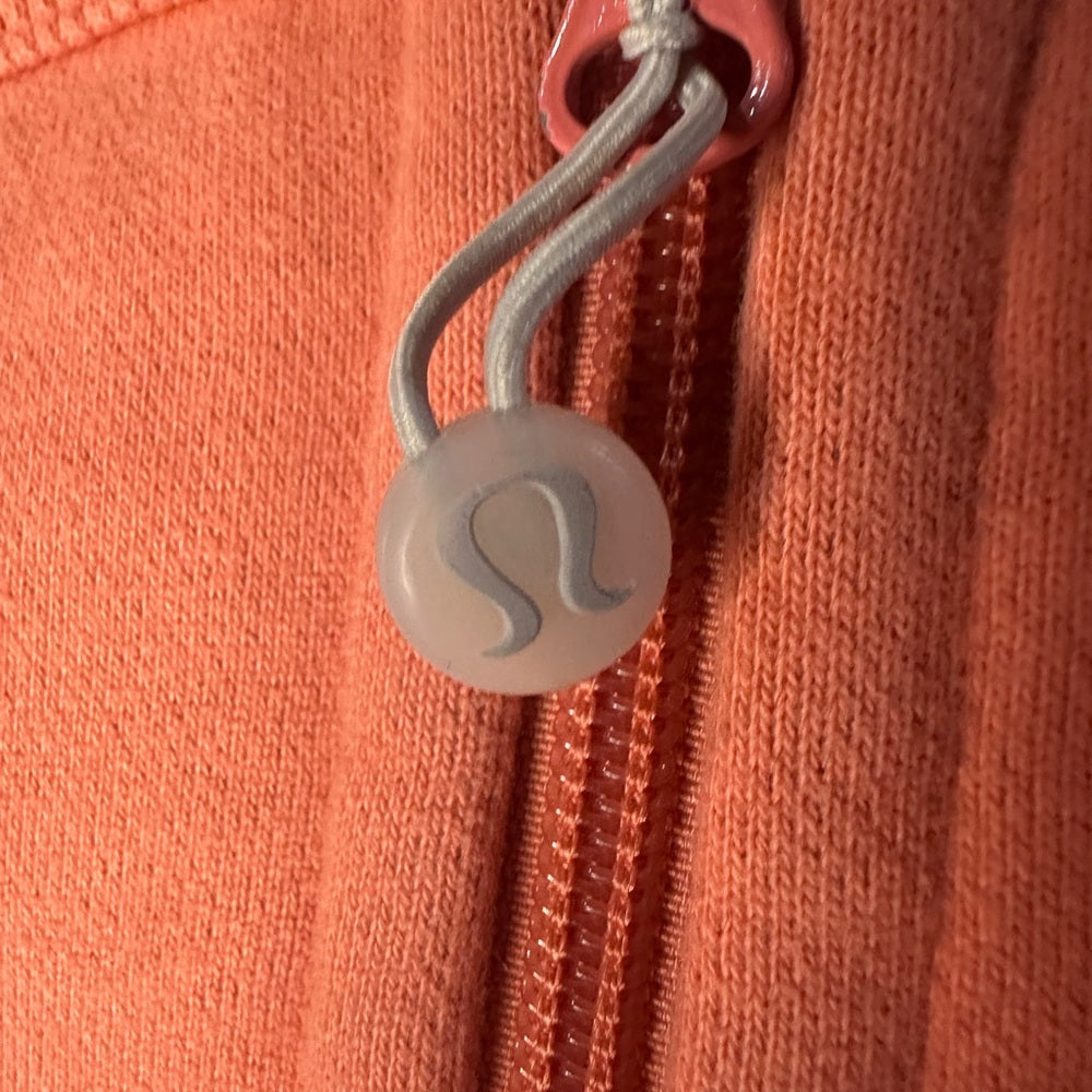 SIZE XS/S small spot on back lululemon athletica Vibrant Orange Hooded Jacket