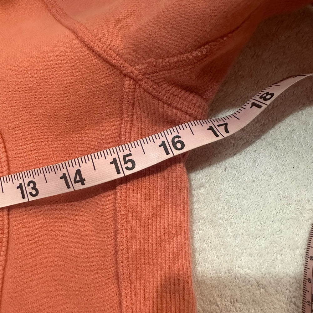 SIZE XS/S small spot on back lululemon athletica Vibrant Orange Hooded Jacket