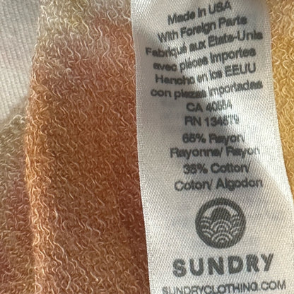 NWT SIZE 2/M Sundry Colorful Tie-Dye Sweatshirt