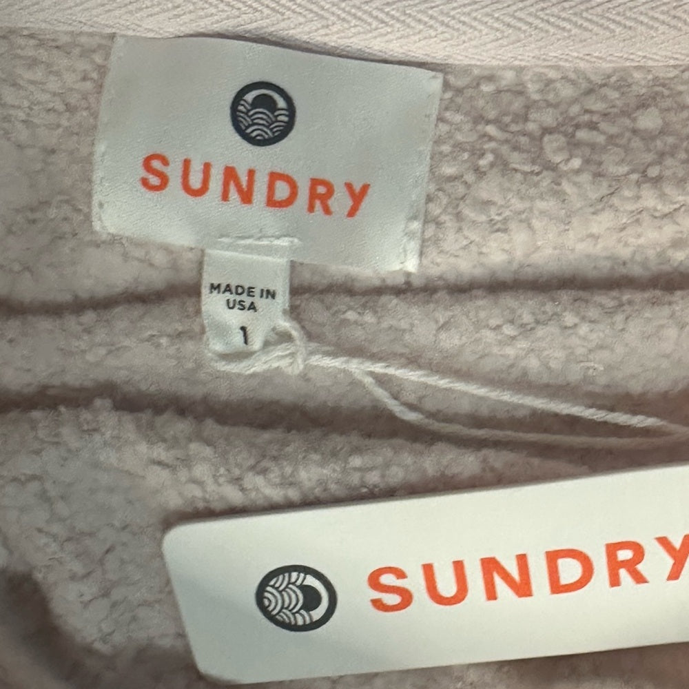 NWT SIZE 1/S Sundry Pink and Blue Relax 1968 Sweatshirt