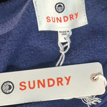 NWT SIZE 1/S Sundry Cobalt Blue Blouse with Puff Sleeves