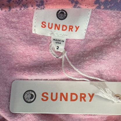 NWT SIZE 2/M Sundry Vibrant Pink and Purple Sweatshirt