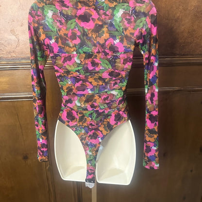 NWT SIZE XXS Misa Los Angeles Floral Bodysuit - Multicolor