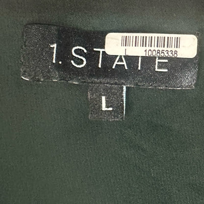 SIZE L 1. State Emerald Sheer V-Neck Blouse