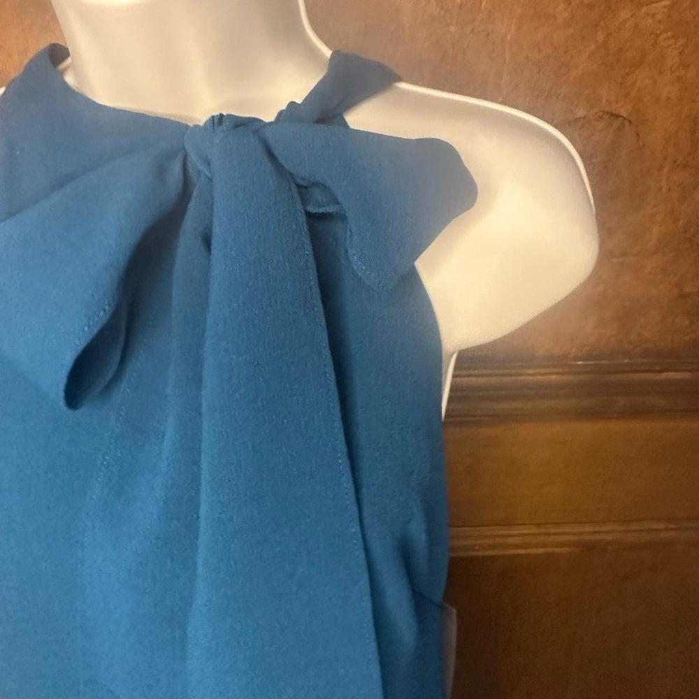 NWT SIZE 12 Vince Camuto Blue Bow-Tie Mini Dress